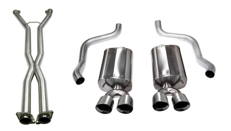 Chevrolet Corvette Performance Exhaust - Rear - CORSA Performance - Cat Back, Dual Rear Exit, Sport, Polished Pro-Series Tips, RSC Technology - `09-`13 Chevrolet Corvette Performance Exhaust - Rear - CORSA Performance - Cat Back, Dual Rear Exit, Sport, Polished Pro-Series Tips, RSC Technology - `09-`13